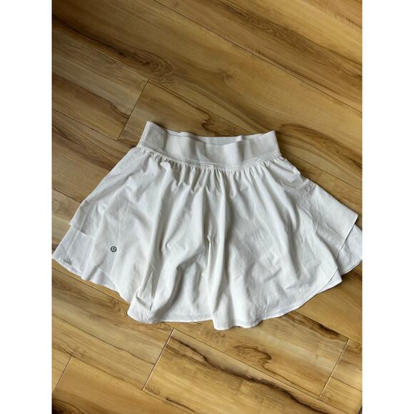 Lululemon Court Rival High Rise Skirt Long White Size 4 Women’s - Picture 2 of 3